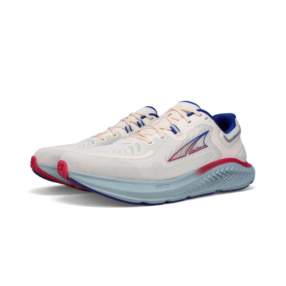 Chaussures Running Route Altra Paradigm 7 Blanche Bleu Homme | UBB-77979226