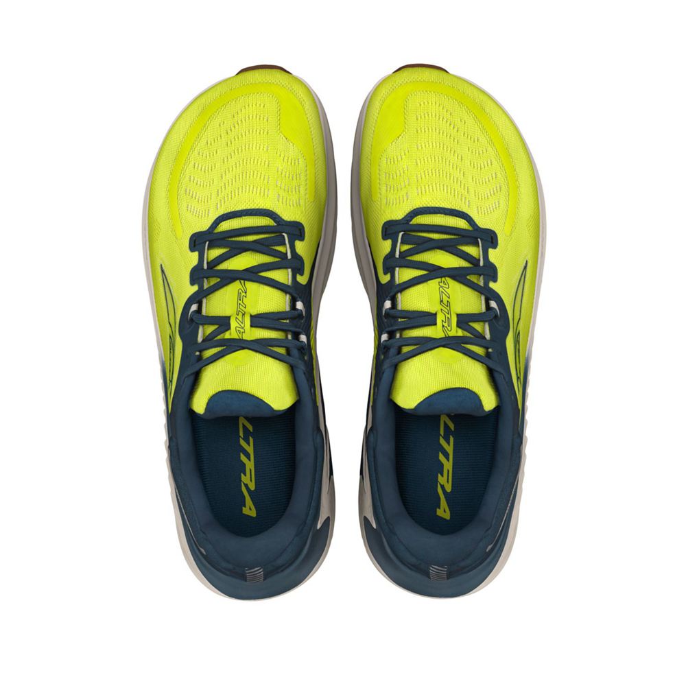 Chaussures Running Route Altra Paradigm 7 Jaune Vert Homme | QQJ-13128231