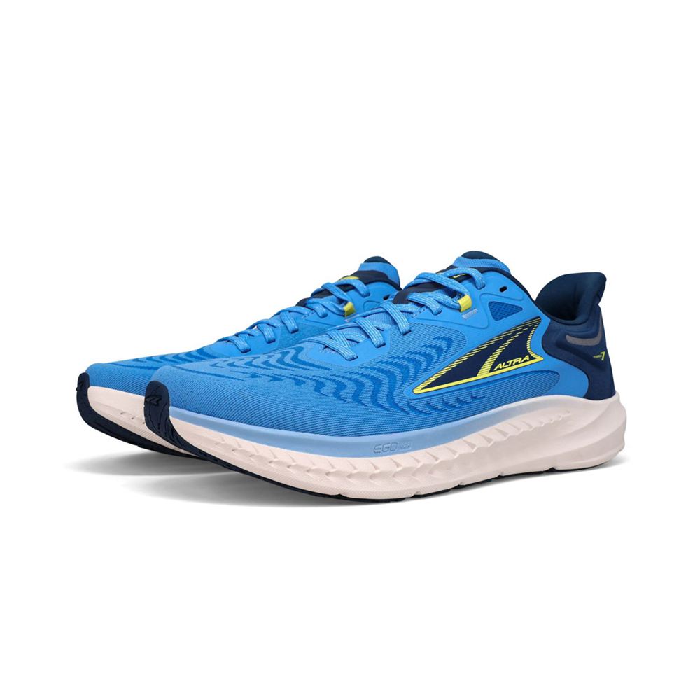 Chaussures Running Route Altra Torin 7 Bleu Homme | ASG-00387583