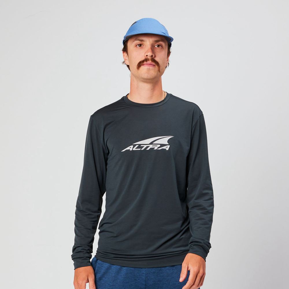 T-Shirt Altra Everyday Performance Long Sleeve Noir Homme | LEX-65161135