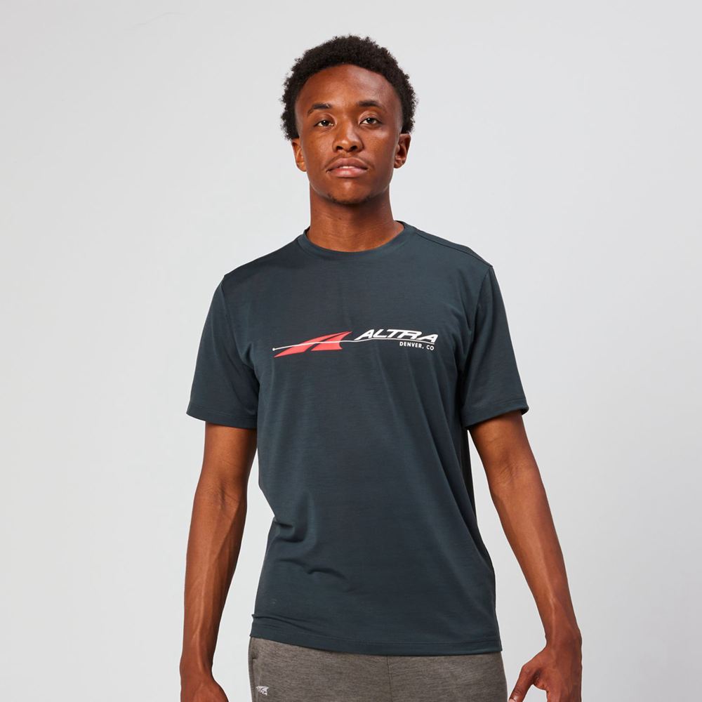 T-Shirt Altra Everyday Performance Short Sleeve Noir Homme | TDP-42954171