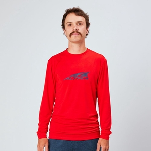 T-Shirt Altra Everyday Performance Long Sleeve Rouge Homme | TDQ-63081716