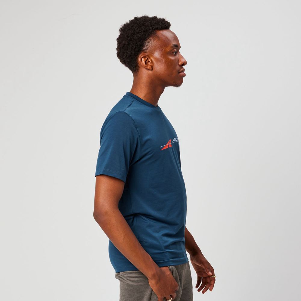 T-Shirt Altra Everyday Performance Short Sleeve Bleu Marine Homme | QTK-57923647