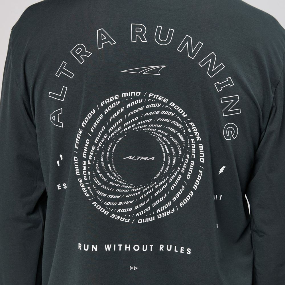 T-Shirt Altra Everyday Performance Long Sleeve Noir Homme | LEX-65161135